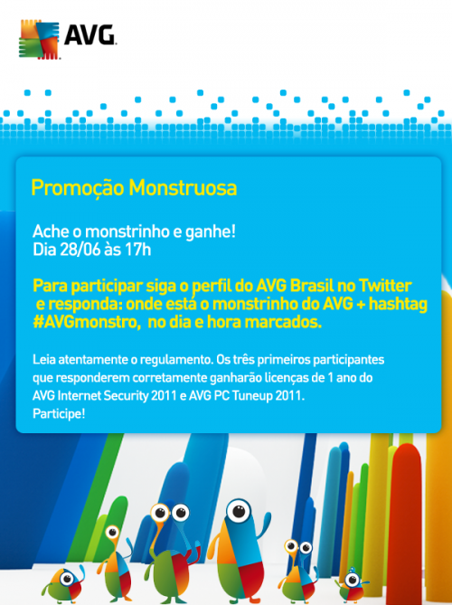 Promocao_AVGBrasil Promoção Monstro AVG Brasil